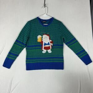 Carbon Ugly Christmas Sweater Boys Youth Kids Large Striped Holiday Pullover Top